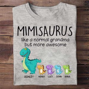 T-Shirt Grandmasaurus And Kids Personalized Shirt 800