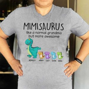 T-Shirt Grandmasaurus And Kids Personalized Shirt 800